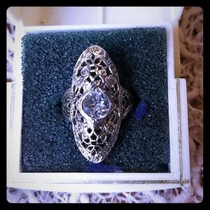 Sterling Silver  ring  cubic zirconium